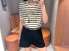  Áo trắng kẻ ngang đen -chữ trong ngôi sao 