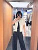  Áo CDG trắng ngắn tay - viền nơ đen 