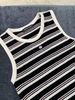  Áo tanktop trắng đen kẻ ngang,logo hồng 