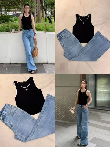  Áo 3 lỗ đen viền trắng 