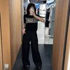  Quần vải đen có dây belt 