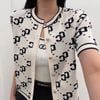  Áo CDG trắng ngắn tay full logo CC 