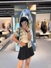  Áo CDG trắng ngắn tay full logo CC 