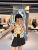  Áo CDG trắng ngắn tay full logo CC 