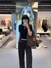  Quần jean giấy logo cạp thun CC gấu nhỏ 
