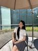  Áo phông ghi viền - gấu xám 