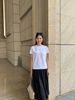  Áo phông trắng - chữ logo đen thêu 