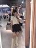  Áo trắng ngắn tay, cổ tròn, viền - gấu đen 