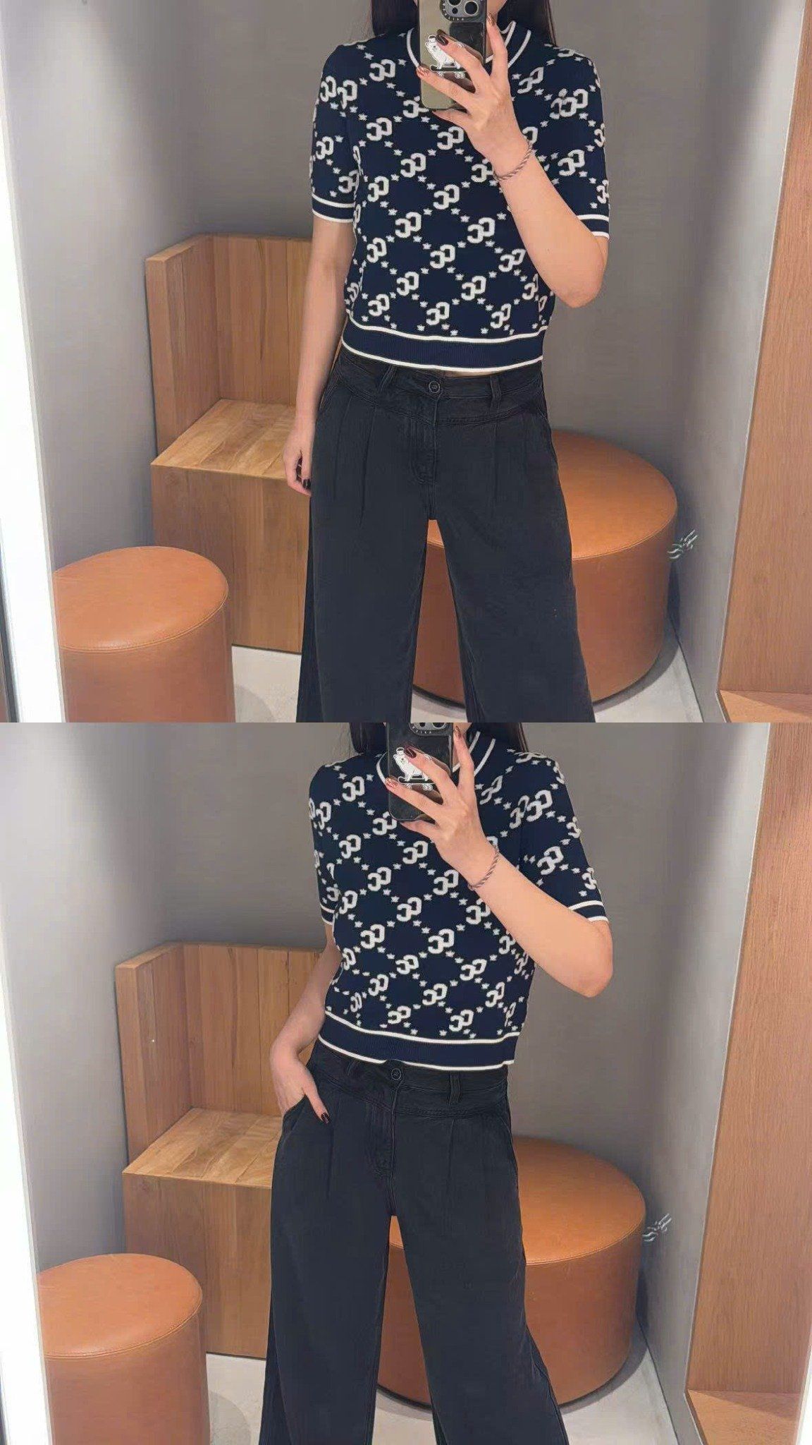  Quần jean giấy đen 