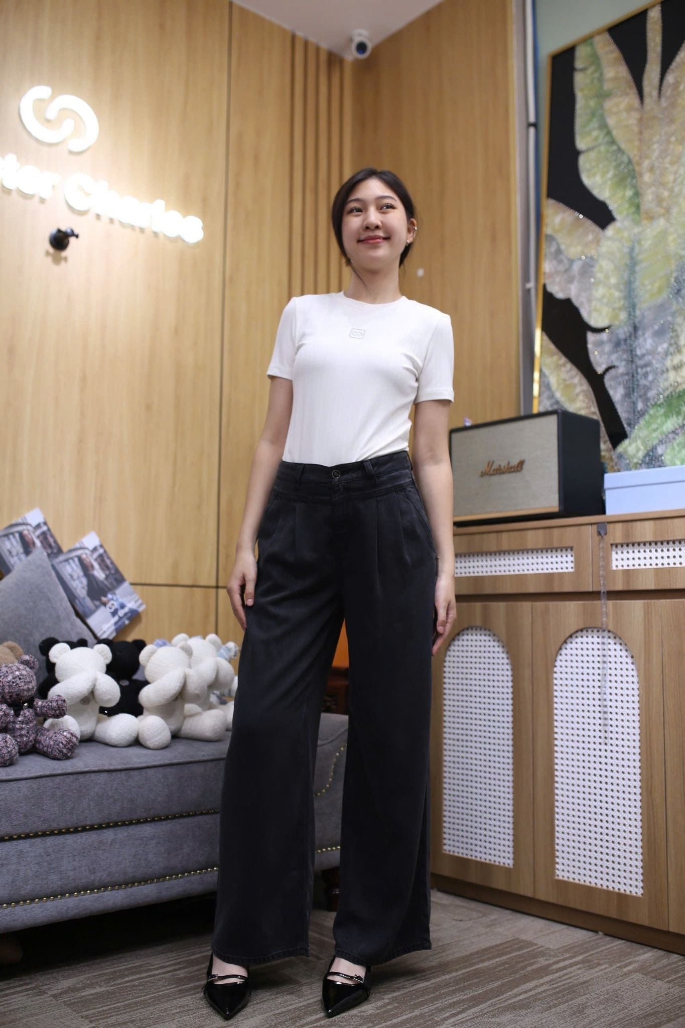  Quần jean giấy đen 