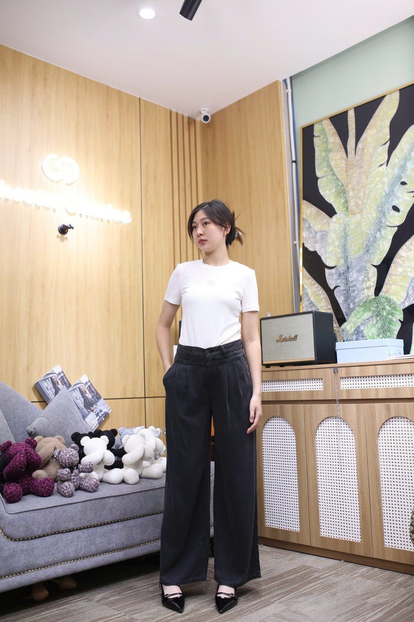  Quần jean giấy đen 