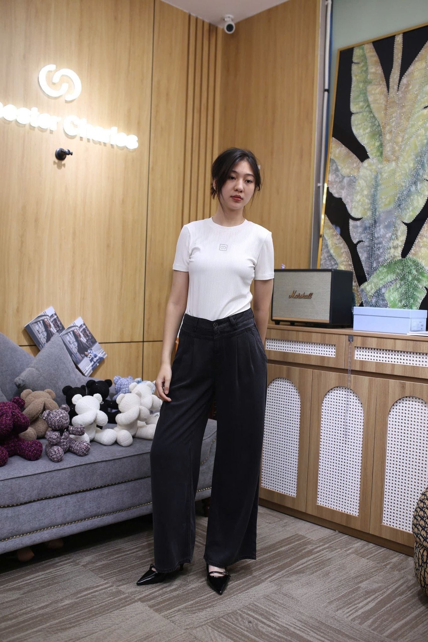  Quần jean giấy đen 