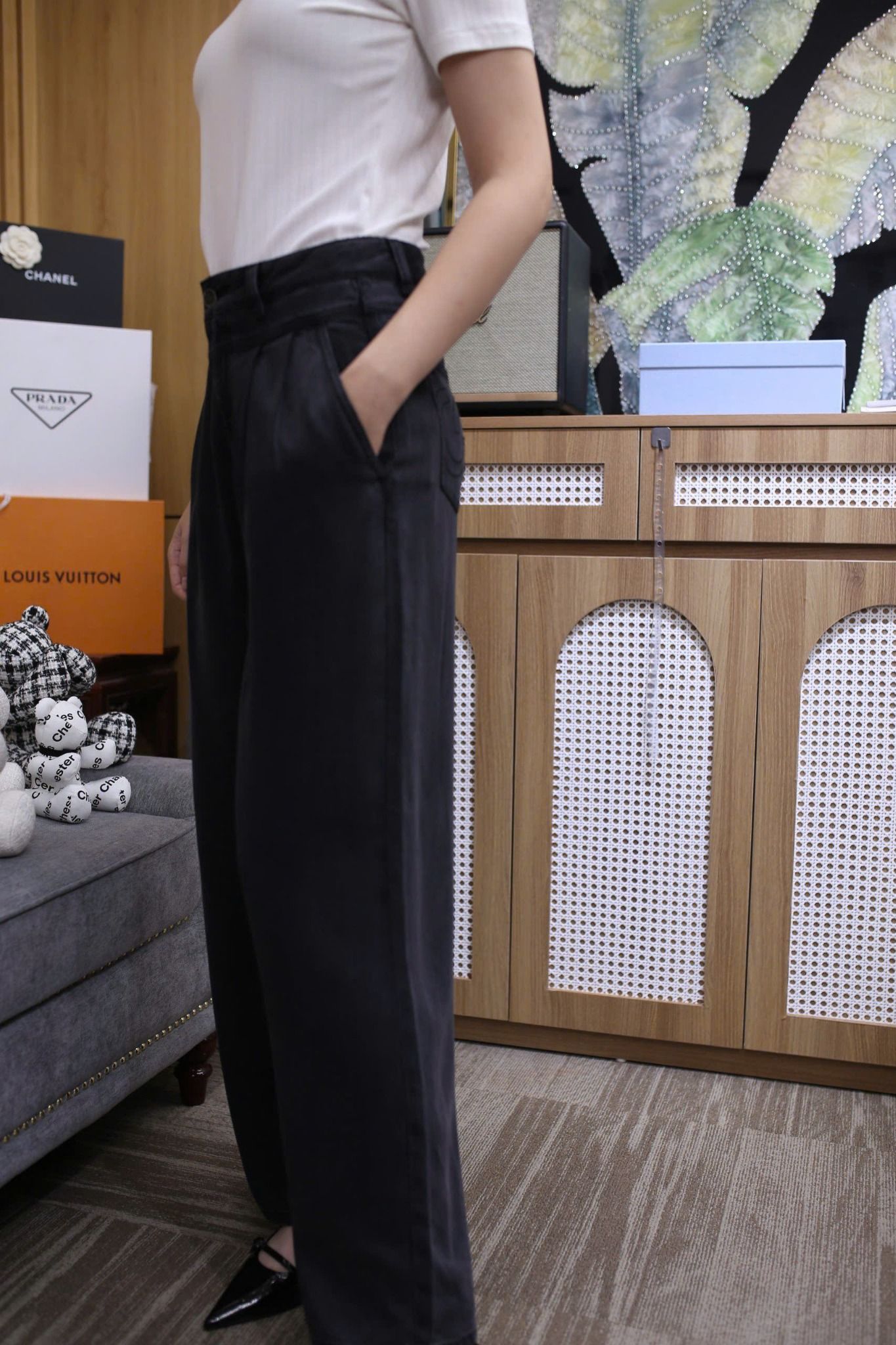  Quần jean giấy đen 