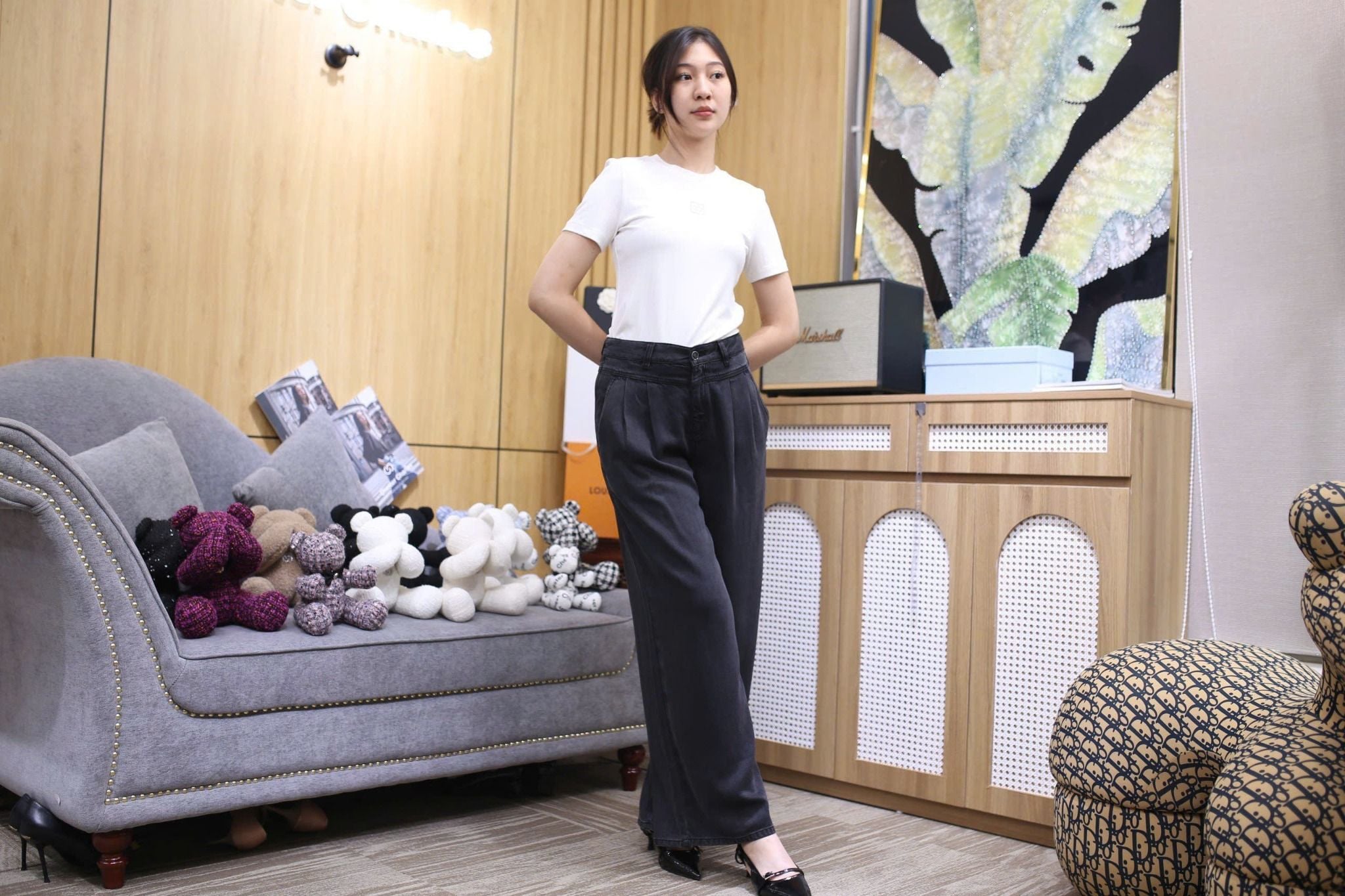  Quần jean giấy đen 