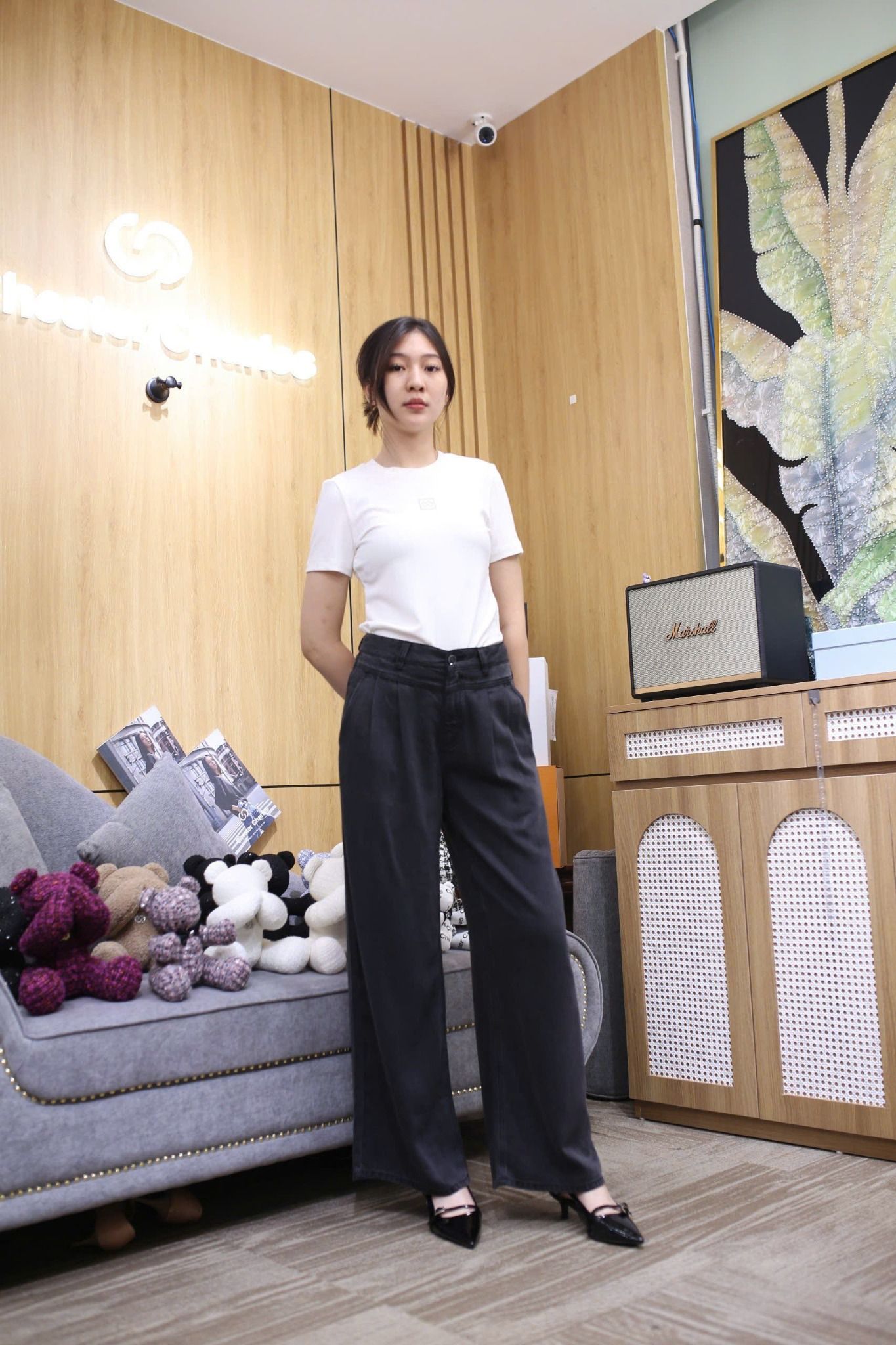  Quần jean giấy đen 