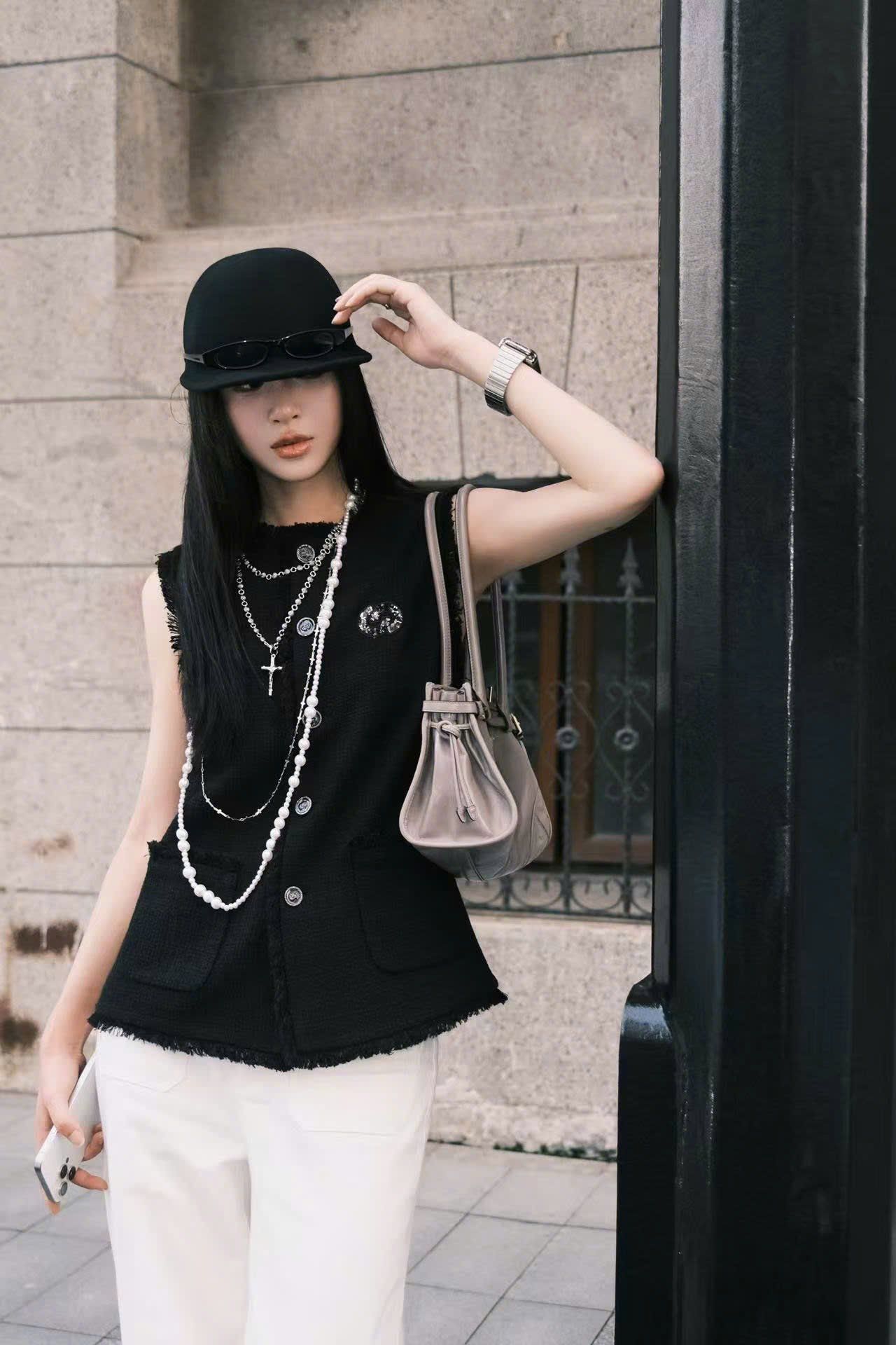  Vest ghile đen 