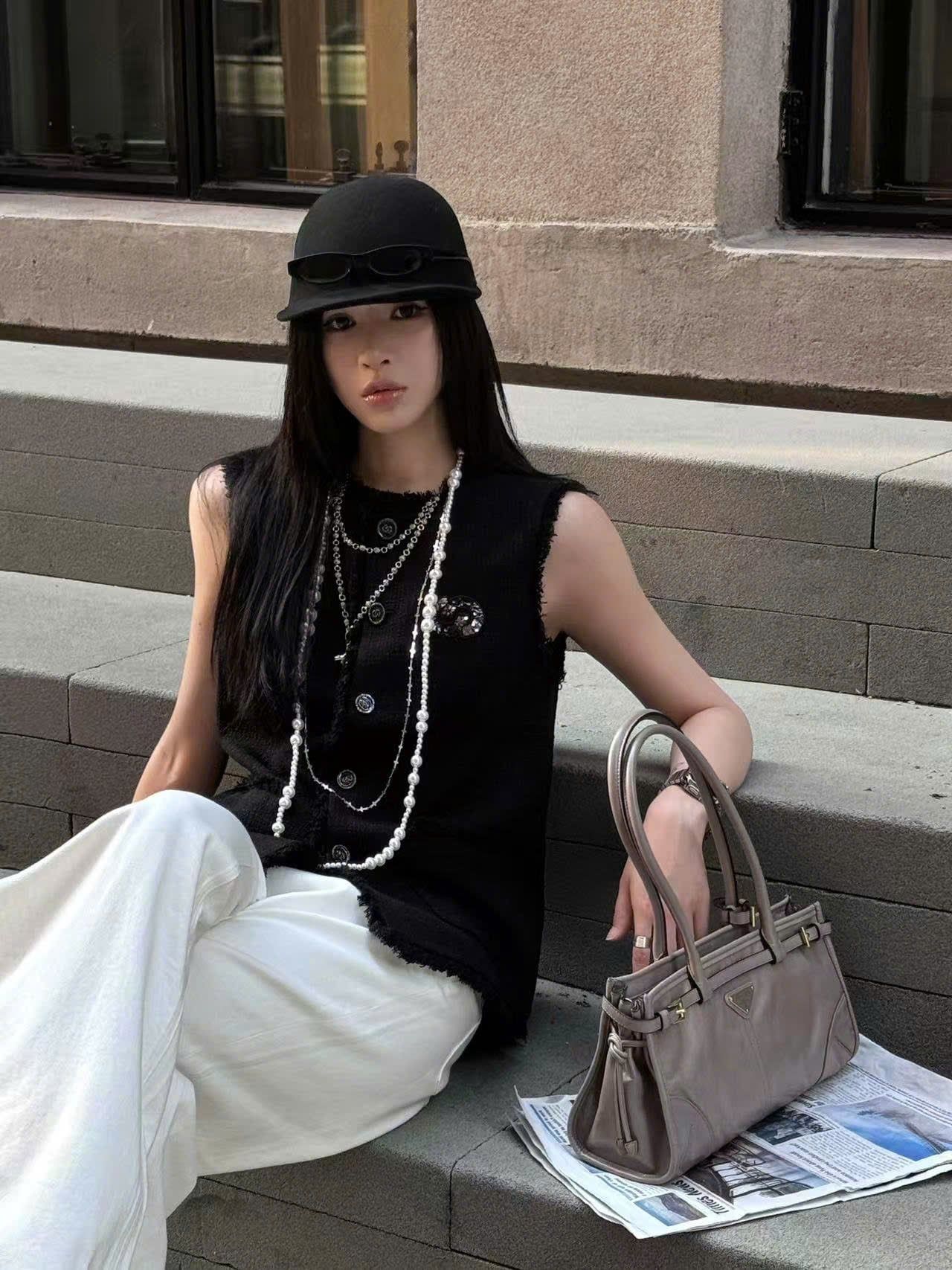  Vest ghile đen 