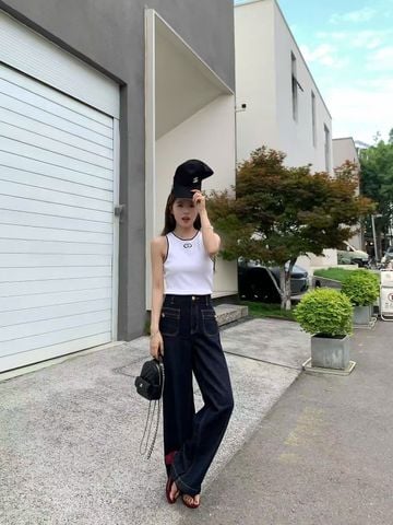  Áo 3 lỗ trắng viền đen 