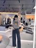  Áo phông kẻ đen trắng Gấu vàng 