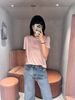  Áo phông hồng gấu nhỏ chữ ngực 
