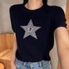  Áo navy ngắn tay, ngôi sao lớn đính đá ngực 