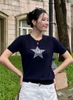  Áo navy ngắn tay, ngôi sao lớn đính đá ngực 