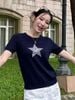  Áo navy ngắn tay, ngôi sao lớn đính đá ngực 