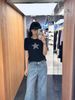  Áo navy ngắn tay, ngôi sao lớn đính đá ngực 