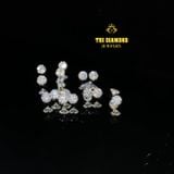  Đá Đính Răng Moissanite Trắng 2,5li 