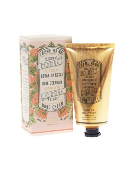 Kem Dưỡng Da Tay Panier Des Sens Hương Hoa Hồng Phong Lữ 75ml Rose Geranium Absolute Floral Elixir Hand Cream