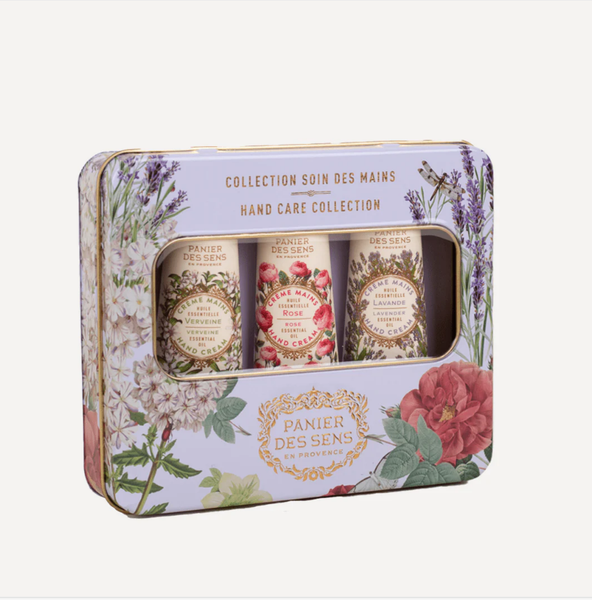 Hộp Dưỡng Da Tay Hương Hoa Oải Hương/ Hoa Cỏ Roi Ngựa/ Hoa Hồng Panier Des Sens Essentials Lavender/Verbena/Rose 3x30ml [HSD 05/02/2026]