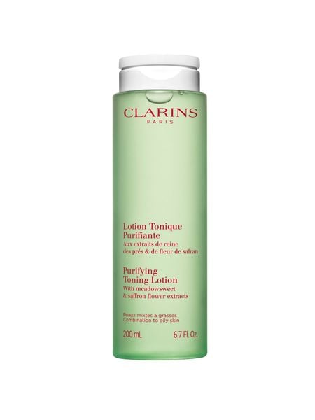 Nước Dưỡng Cân Bằng Clarins Thanh Khiết Làn Da Dành Cho Da Hỗn Hợp/Da Dầu 200ml Purifying Toning Lotion
