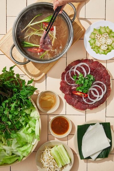  Bò Nhúng Giấm Cuốn Bánh Tráng 