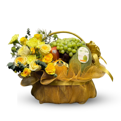 Giỏ quà trái cây nhập khẩu hoa tươi 04