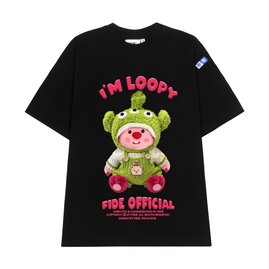 Áo thun FIDE LOOPY Hải Ly unisex form rộng cổ tròn LOOPY - AT16