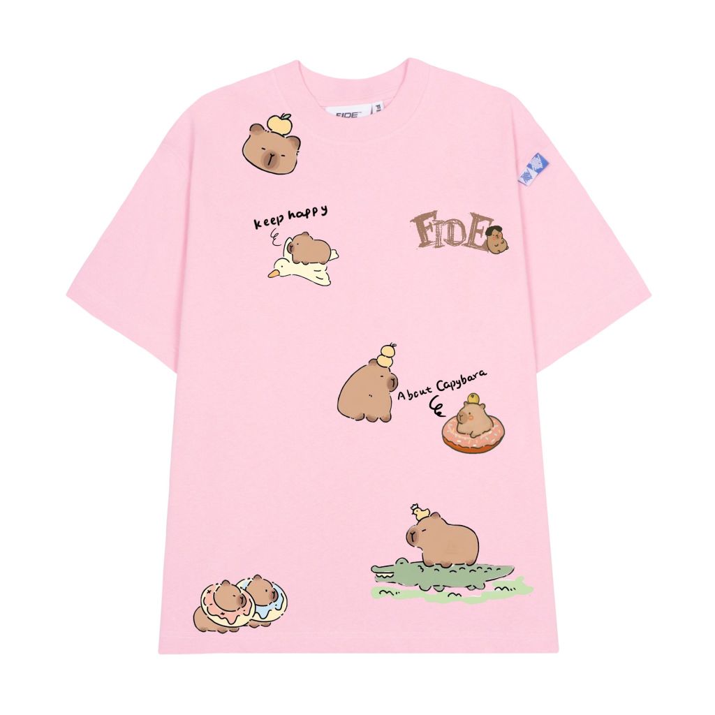 Áo thun FIDE CAPYBARA unisex form rộng cổ tròn CAPYBARA - AT48