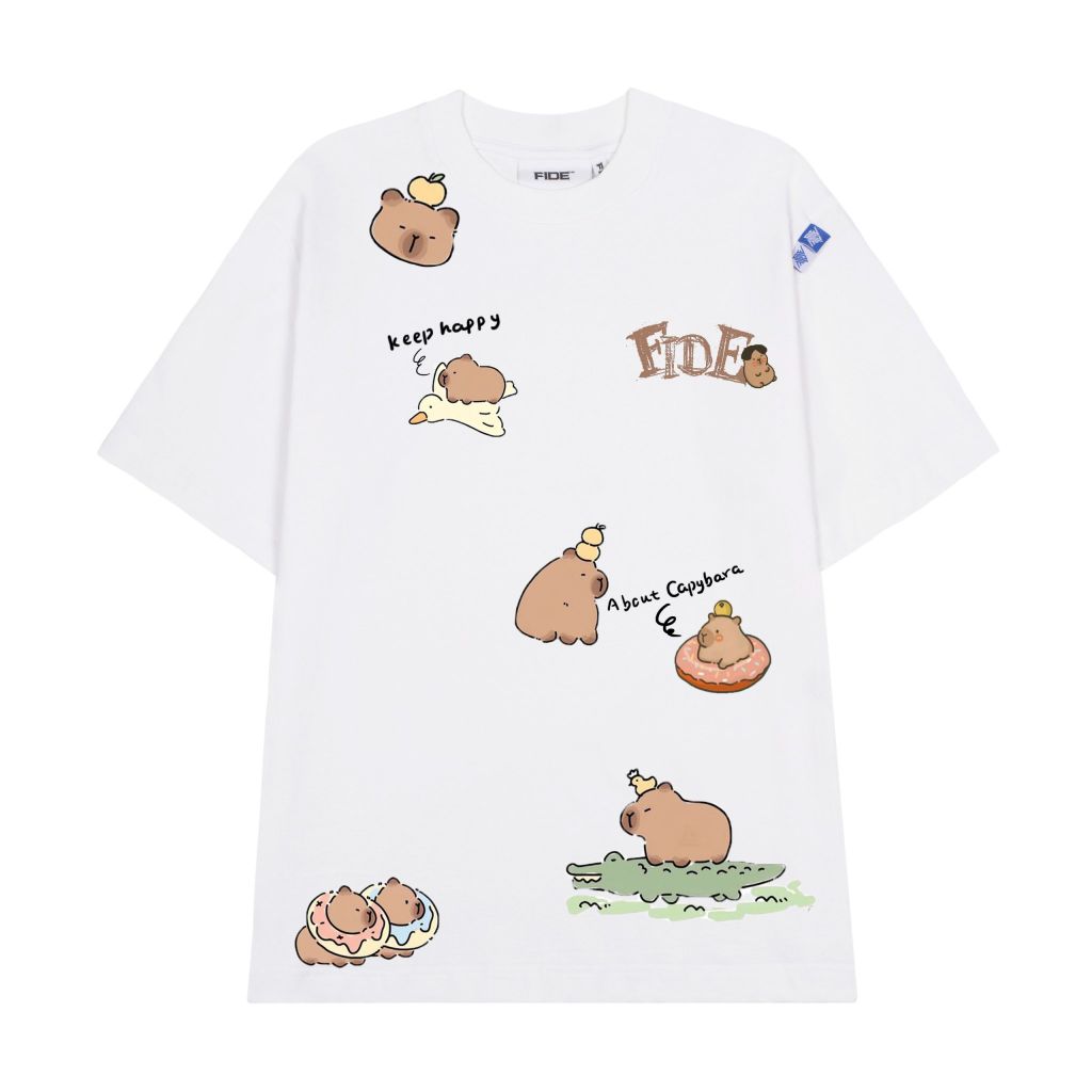 Áo thun FIDE CAPYBARA unisex form rộng cổ tròn CAPYBARA - AT48