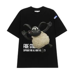 Áo thun FIDE Cừu Shaun phông trơn nam nữ cổ tròn unisex SHAUN 01