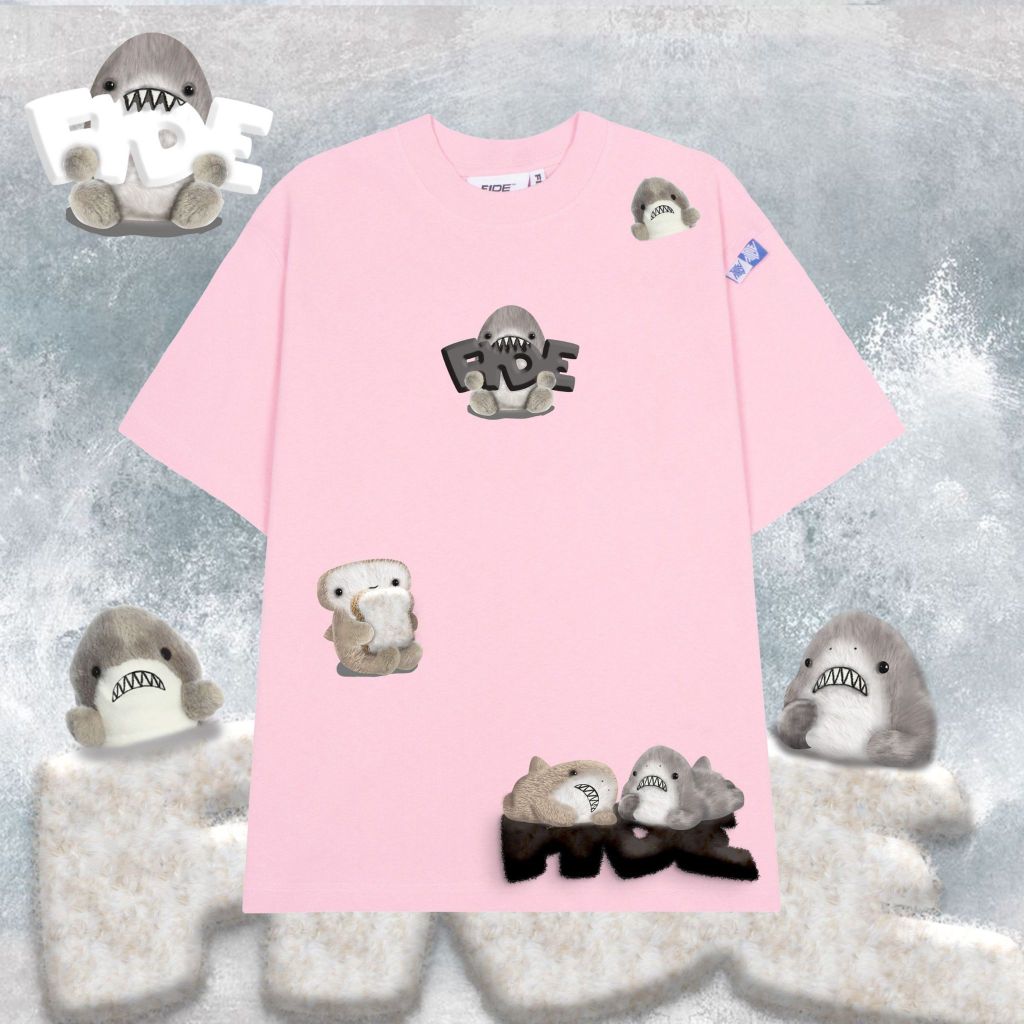 Áo thun FIDE shark unisex form rộng cổ tròn SHARK CUTE - AT09