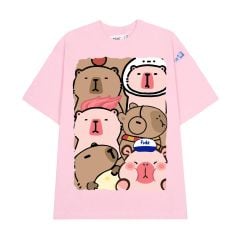 Áo thun FIDE CAPYBARA unisex form rộng cổ tròn CAPYBARA - AT62 Cotton