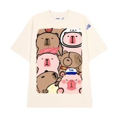Áo thun FIDE CAPYBARA unisex form rộng cổ tròn CAPYBARA - AT62 Cotton