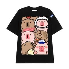 Áo thun FIDE CAPYBARA unisex form rộng cổ tròn CAPYBARA - AT62 Cotton