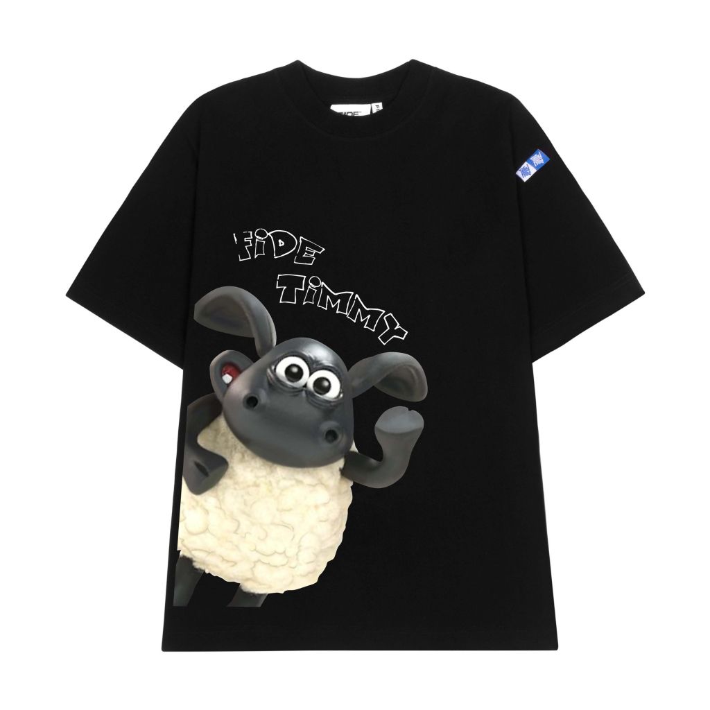 Áo thun FIDE Cừu Shaun phông trơn nam nữ cổ tròn unisex SHAUN 04