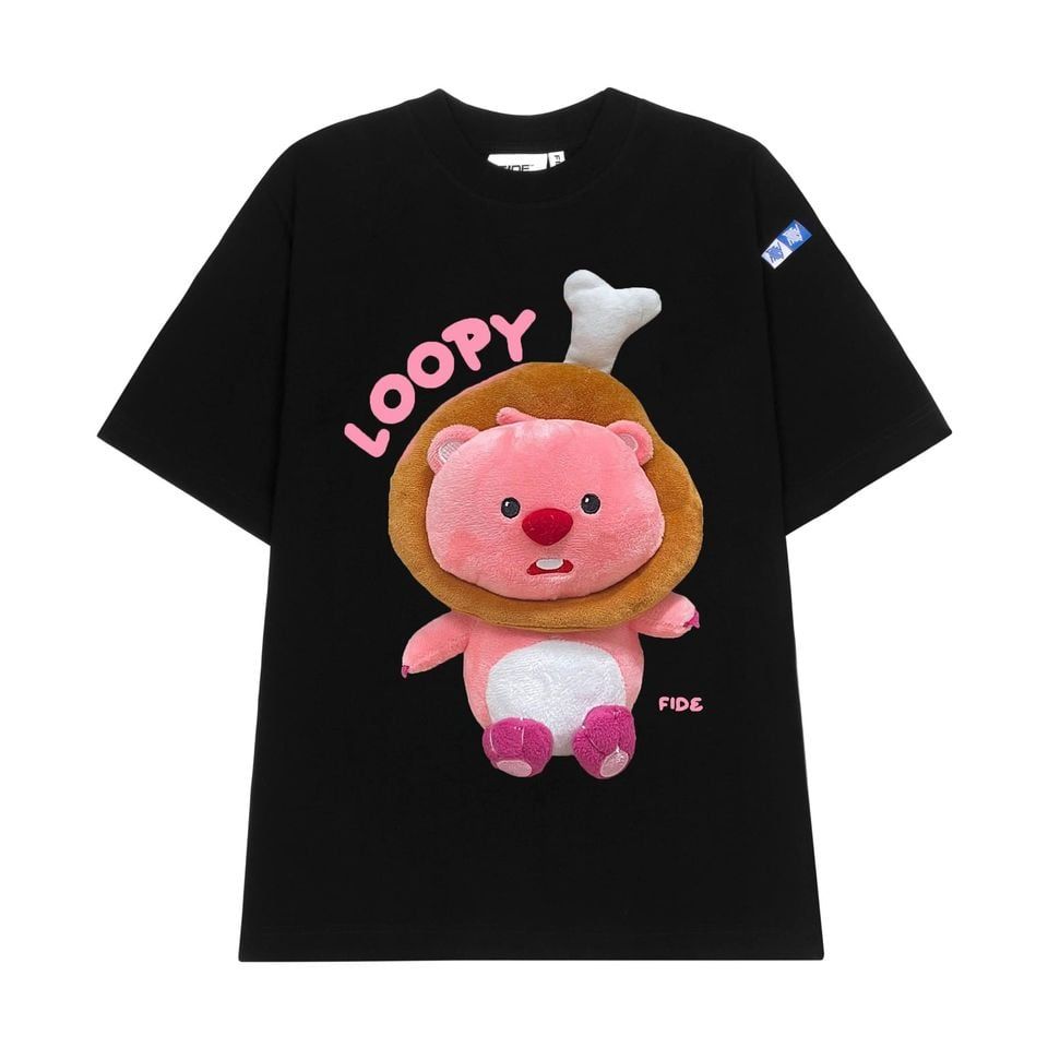 Áo thun FIDE LOOPY Hải Ly unisex form rộng cổ tròn LOOPY - AT23