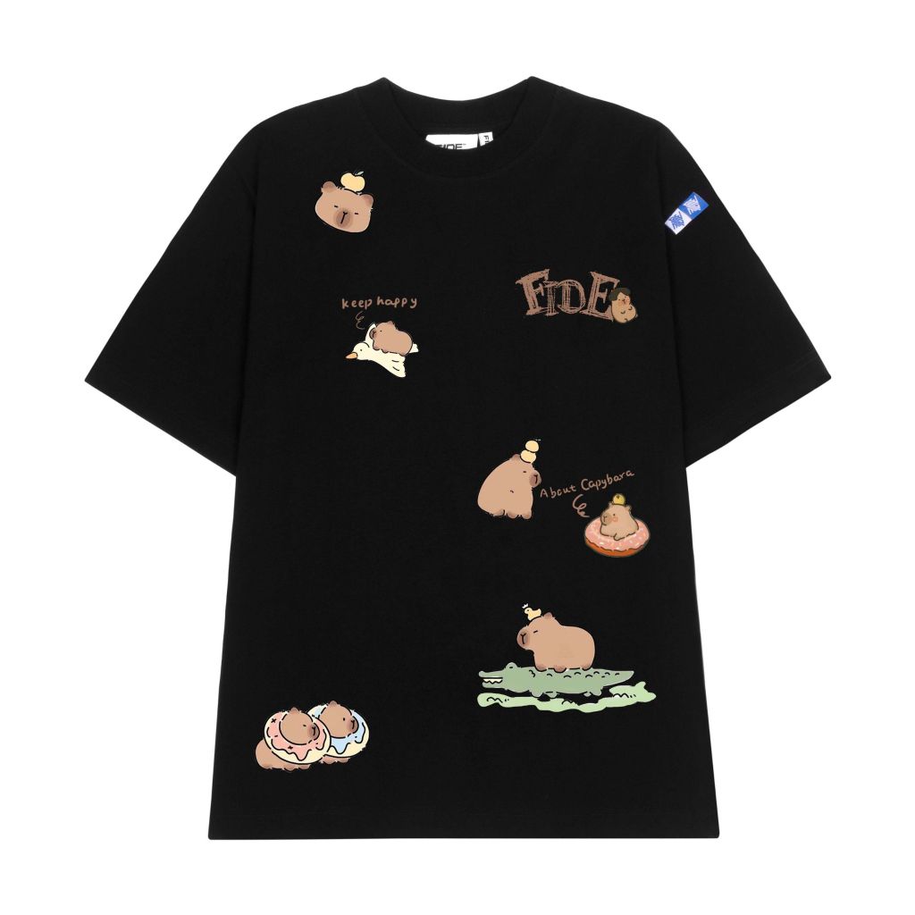 Áo thun FIDE CAPYBARA unisex form rộng cổ tròn CAPYBARA - AT48