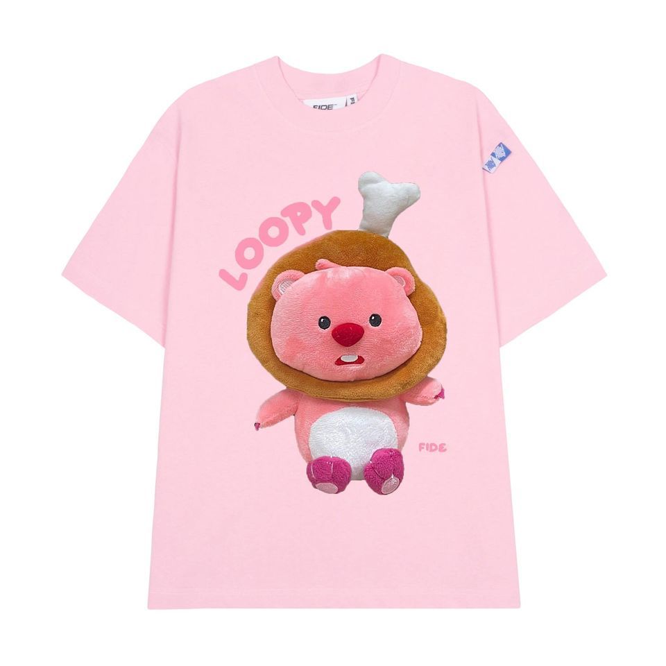 Áo thun FIDE LOOPY Hải Ly unisex form rộng cổ tròn LOOPY - AT23