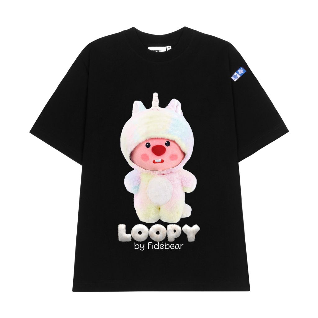 Áo thun FIDE LOOPY Hải Ly unisex form rộng cổ tròn LOOPY - AT15