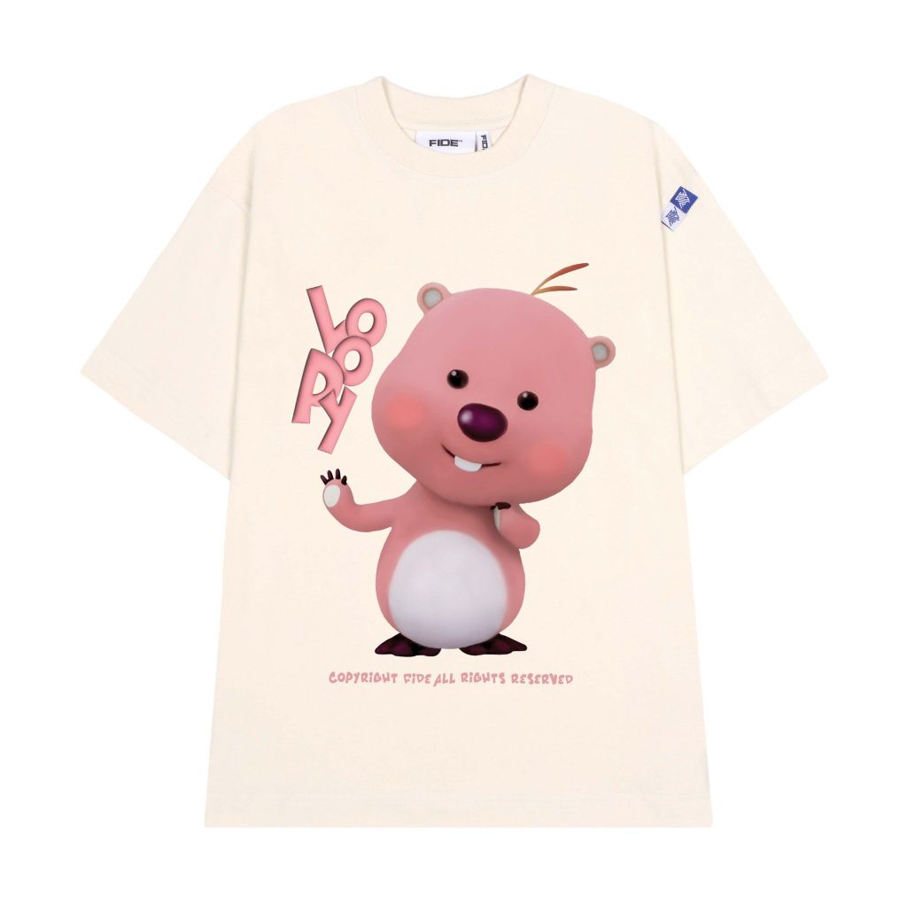 Áo thun FIDE LOOPY Hải Ly unisex form rộng cổ tròn LOOPY - AT21