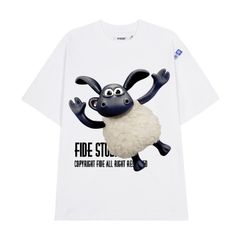 Áo thun FIDE Cừu Shaun phông trơn nam nữ cổ tròn unisex SHAUN 01