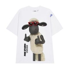 Áo thun FIDE Cừu Shaun phông trơn nam nữ cổ tròn unisex SHAUN 02